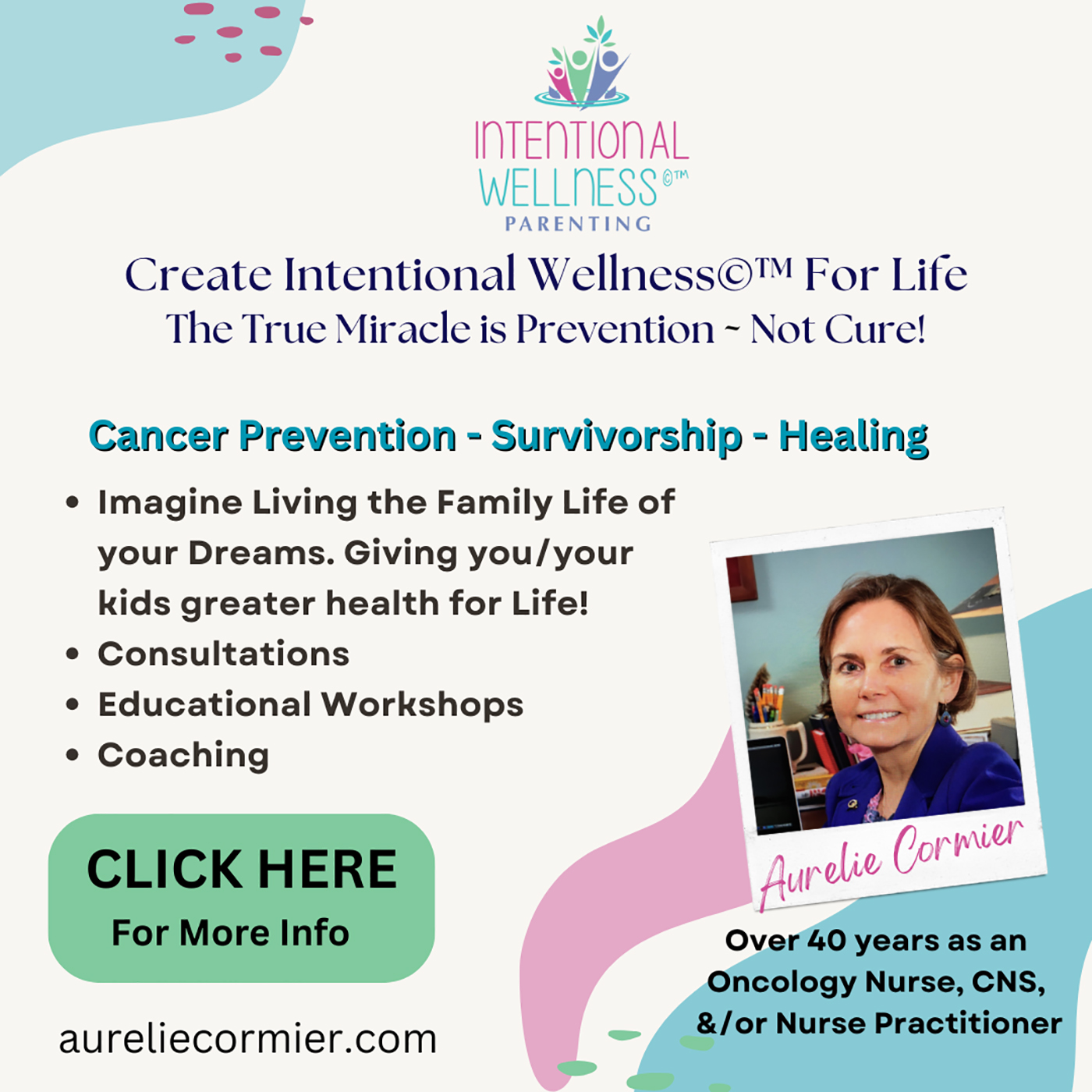 Create Intentional Wellness&copy;&trade; For Life with Aurelie Cormier